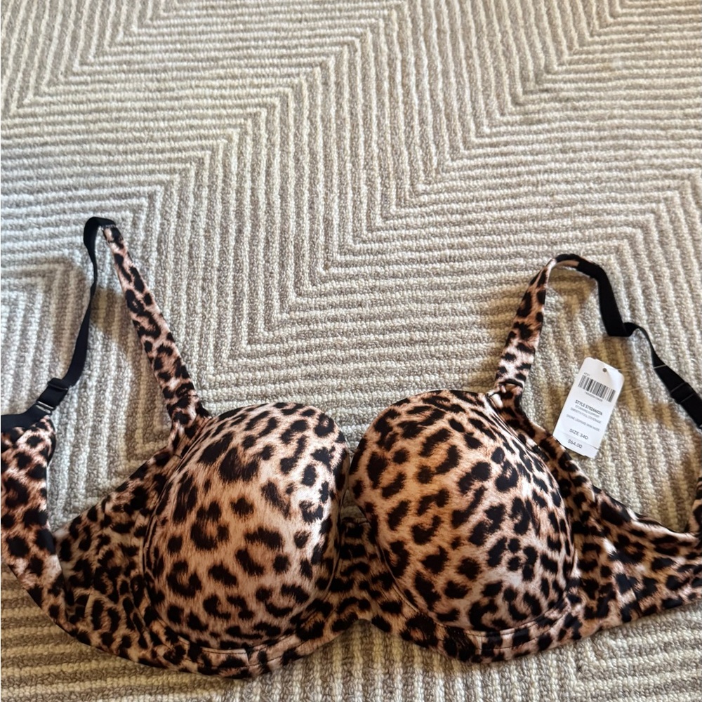 NWT Sonoma Leopard Print Bra - Black and Brown